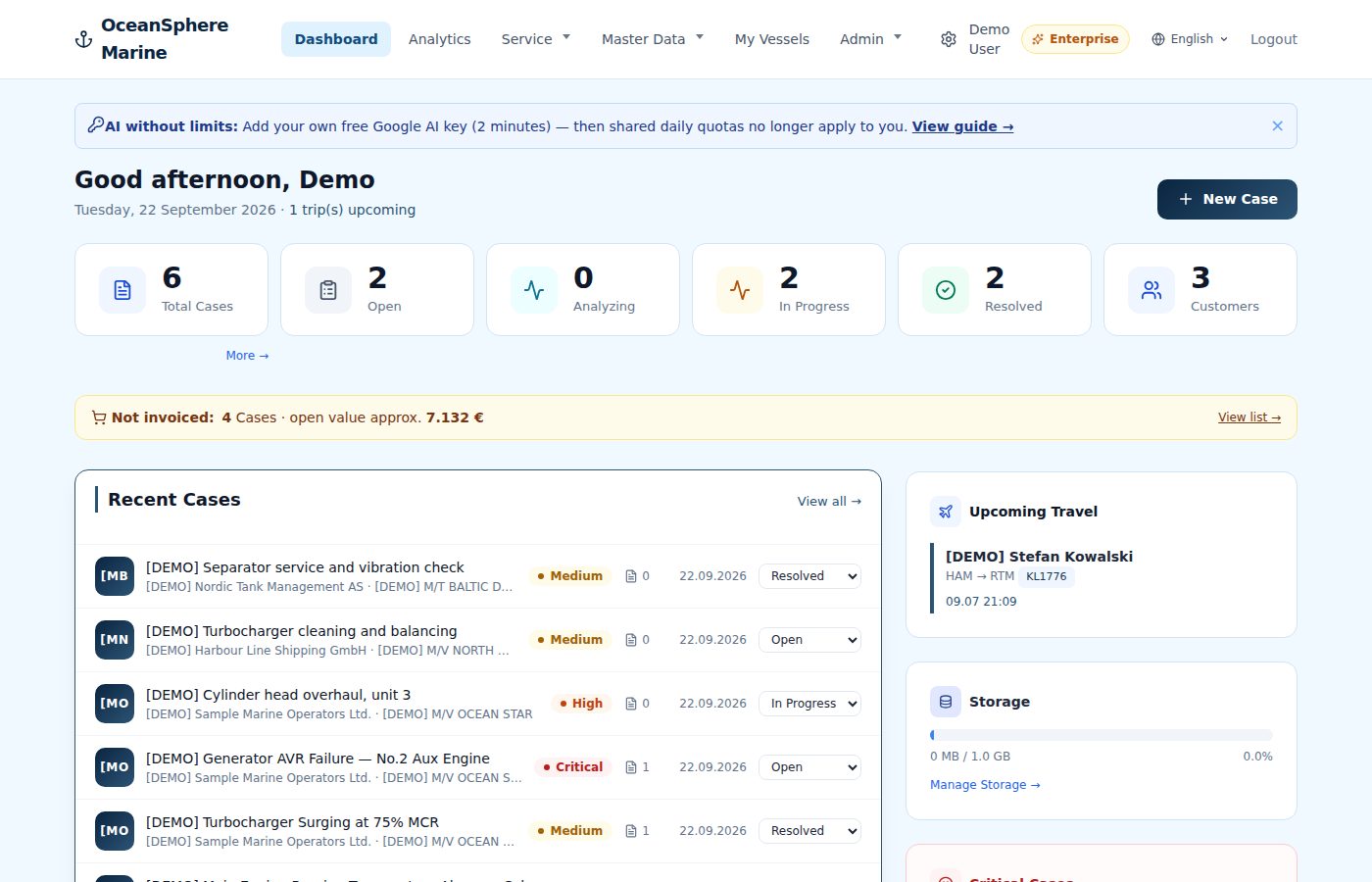 Dashboard — screen